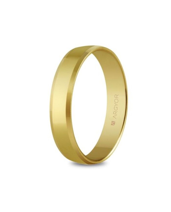 Alianza de Boda de Oro Amarillo Brillo 4mm 9kl
