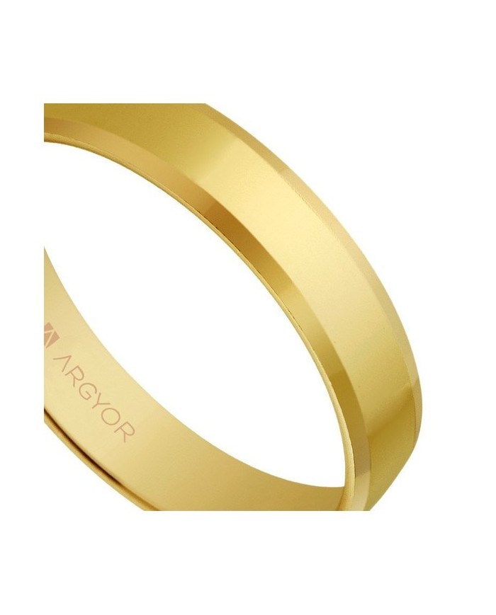 Alianza de Boda de Oro Amarillo Brillo 4mm 9kl