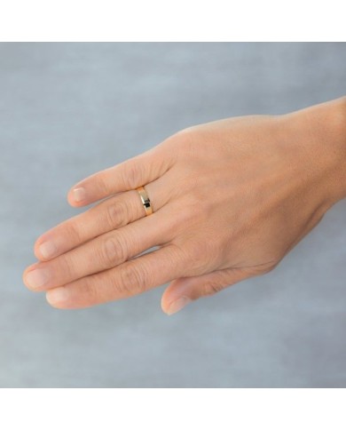 Alianza de Boda de Oro Amarillo Brillo 4mm 9kl