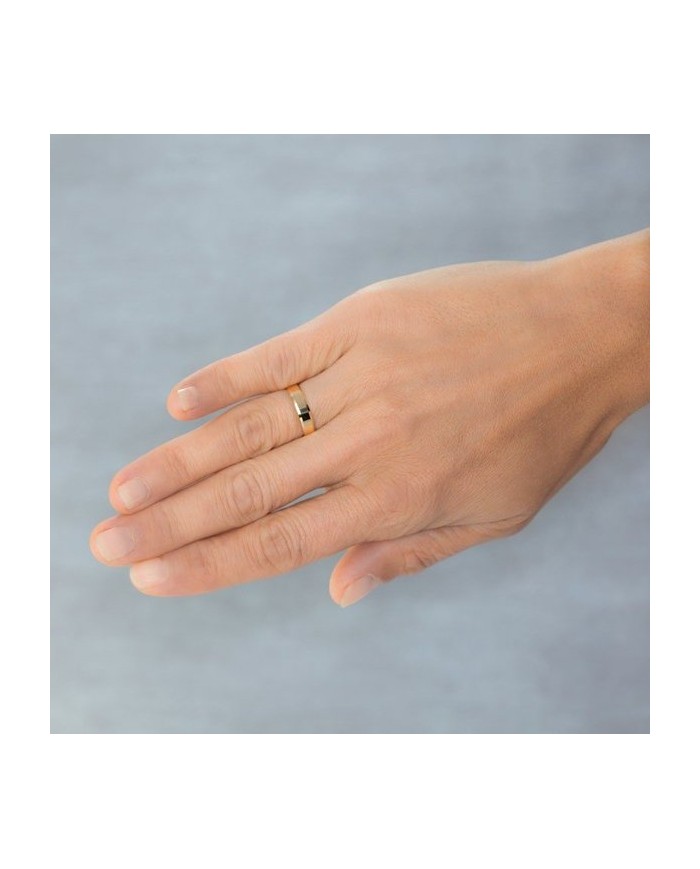 Alianza de Boda de Oro Amarillo Brillo 4mm 9kl