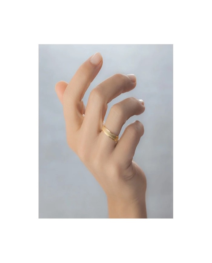 Alianza de Boda de Oro Amarillo Meda Caña 4,5mm 18kl