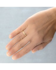 Alianza de Boda de Oro Amarillo Mate 3,5mm 18kl