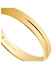 Alianza de Boda de Oro Amarillo Mate 3mm 18kl
