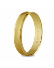 Alianza de Boda de Oro Amarillo Brillo con Forma Cóncava 4mm 18kl Alianza de Boda de Oro Amarillo Brillo con Forma Cóncava 4mm 18kl