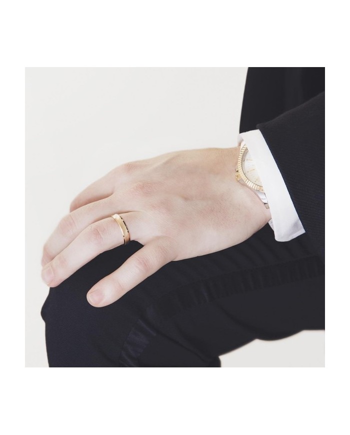Alianza de Boda de Oro Amarillo Brillo con Forma Cóncava 4mm 18kl Alianza de Boda de Oro Amarillo Brillo con Forma Cóncava 4mm 18kl