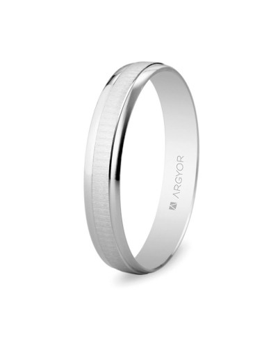 Alianza de Boda de Oro Blanco 3,5mm 9kl Alianza de Boda de Oro Blanco 3,5mm 9kl