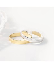 Alianza de Boda de Oro Blanco 3,5mm 9kl