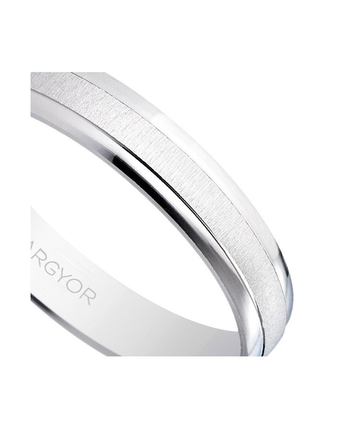 Alianza de Boda de Oro Blanco 3,5mm 9kl