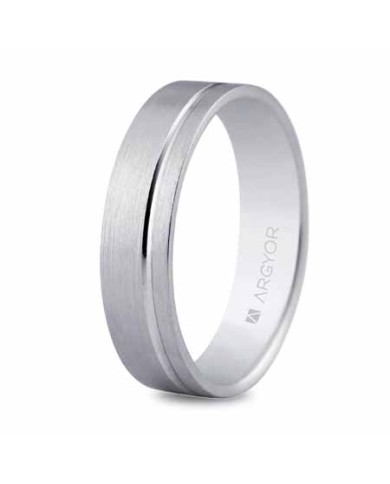 Alianza de Boda de Oro Blanco 3,5mm 9kl Alianza de Boda de Oro Blanco 3,5mm 9kl