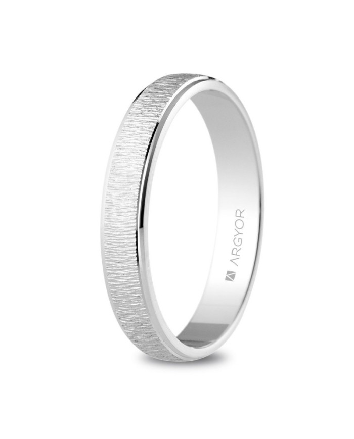 Alianza de plata de ley 925 texturizada 3.5 mm (5735523)
