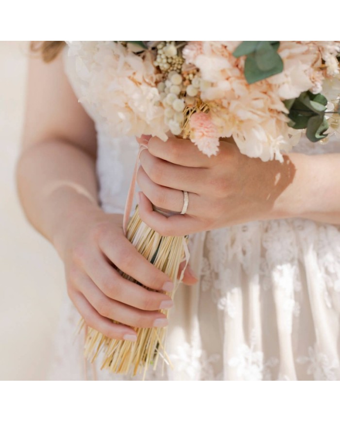 Alianza de plata de ley 925 texturizada 3.5 mm (5735523)