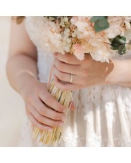 Alianza de plata de ley 925 texturizada 3.5 mm (5735523)