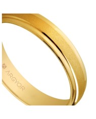 Alianza de Boda de Oro Acabado Mixto 4mm 9kl