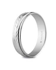 Alianza de plata diseño facetado en espiga 5 mm (5750283)