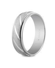 Alianza de plata 6mm acabado mate-brillo (5760136) Alianza de plata 6mm acabado mate-brillo (5760136)