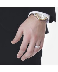 Alianza de plata 6mm acabado mate-brillo (5760136) Alianza de plata 6mm acabado mate-brillo (5760136)