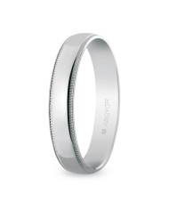 Alianza de boda en plata brillo y cantos labrados 4,5mm (5745512)