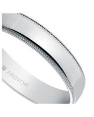 Alianza de boda en plata brillo y cantos labrados 4,5mm (5745512)