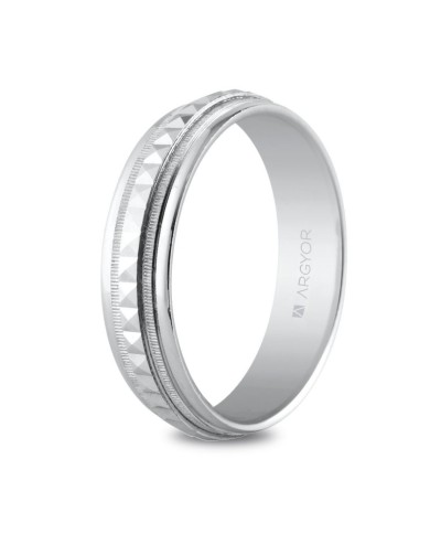 Alianza de plata 5mm facetada (5750152) Alianza de plata 5mm facetada (5750152)