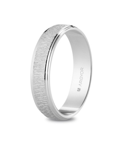 Anillo de boda en plata de ley 925 texturizada 4.5 mm (5745524) Anillo de boda en plata de ley 925 texturizada 4.5 mm (5745524)