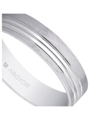 Alianza de boda en plata satinada-brillo 4.5mm (5750342)