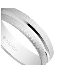 Alianza de plata mate-brillo 4mm texturizada (5740474) Alianza de plata mate-brillo 4mm texturizada (5740474)