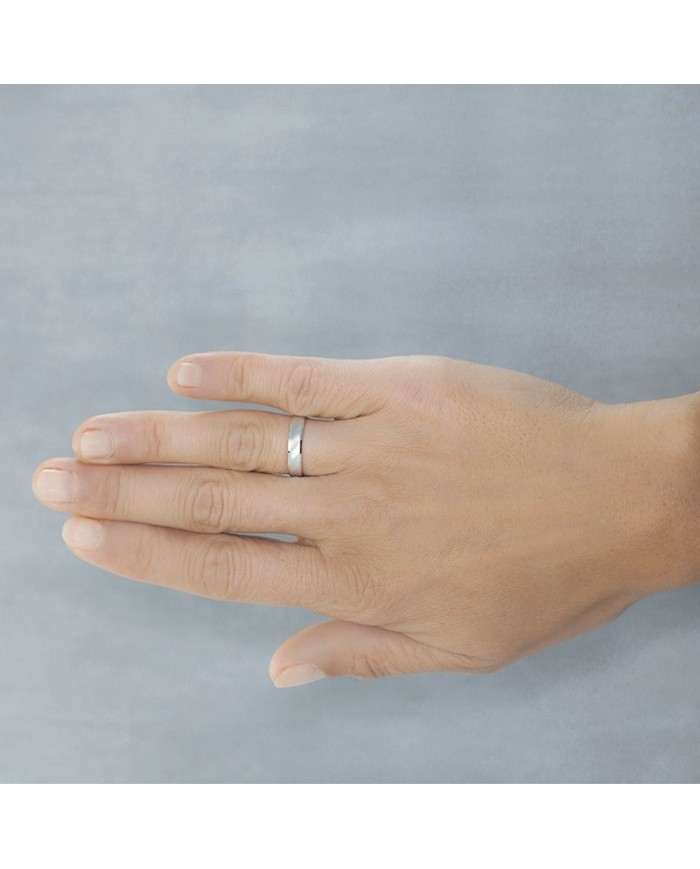 Alianza de plata 4mm biselada (5740308)