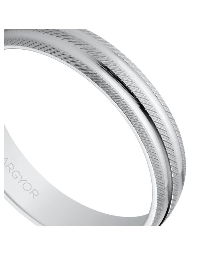 Alianza de plata 4mm facetada (5740037)