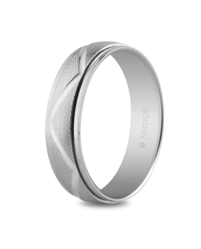 Alianza de plata 5mm diseño zig-zag (5750138)