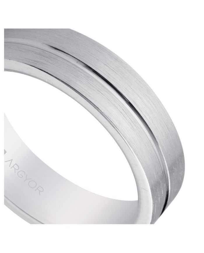 Alianza de plata 5,5mm bisel central (5755053N)