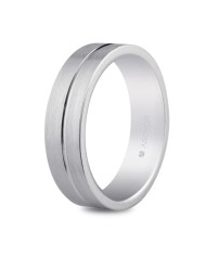 Alianza de plata 5,5mm bisel central (5755053N)