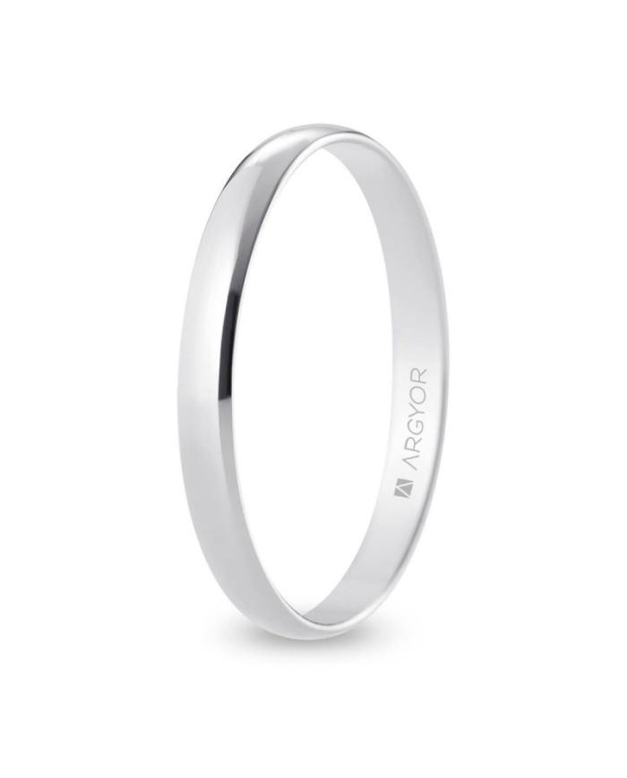 Alianza de Boda de Oro Media Caña 2,5mm 18k