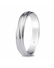 Alianza de plata torneada satinada-brillante 4mm (5740266) Alianza de plata torneada satinada-brillante 4mm (5740266)