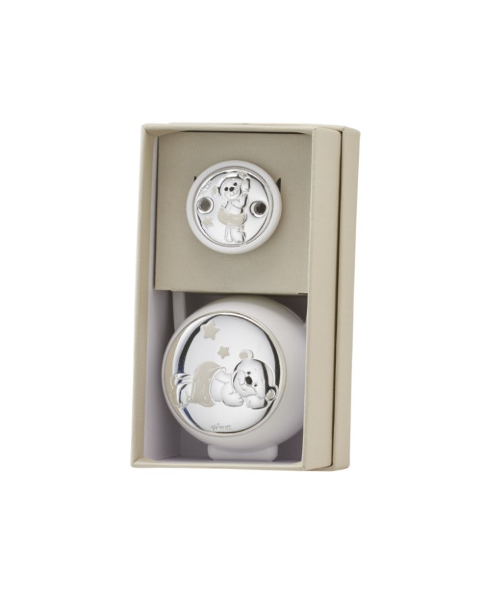 SET PINZA + P.CHUPETES OSO COLOR BLANCO