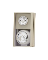 SET PINZA + P.CHUPETES OSO COLOR BLANCO