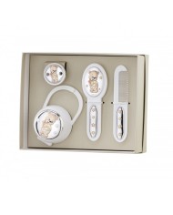 SET PINZA+P.CHUPETES+CEPILLO Y PEINE OSO BROCHE