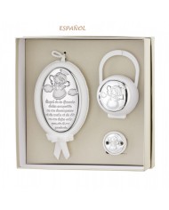 SET PINZA+P.CHUPETES+MEDALLON ANGEL GUARDA