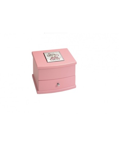 JOYERO CAJON TIRADOR ROSA