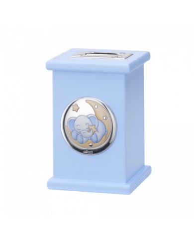 Hucha musical elefante azul