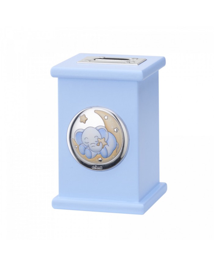 Hucha musical elefante azul