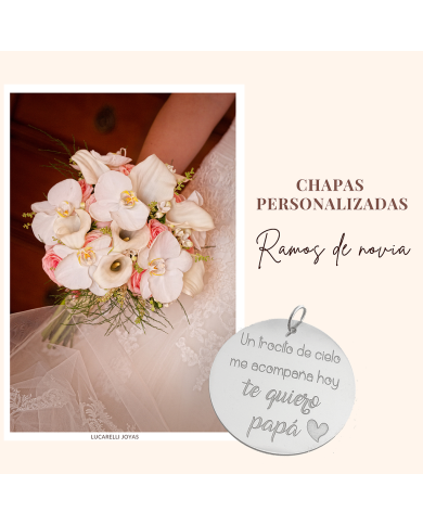 CHAPA PARA RAMO DE NOVIA PLATA 30 mm