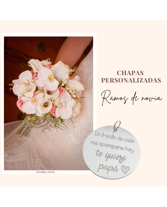 CHAPA PARA RAMO DE NOVIA PLATA 30 mm