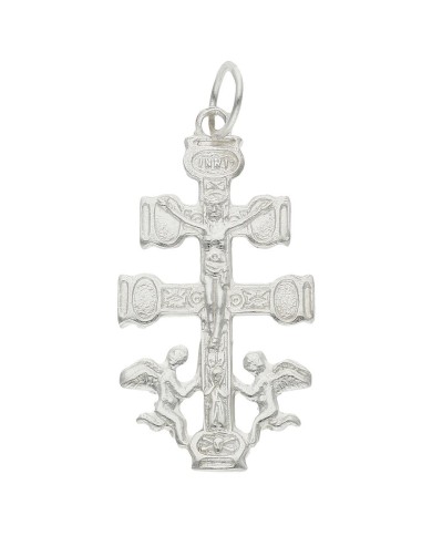 CRUZ PLATA 925MM CARAVACA - 15X28MM