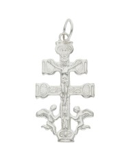 CRUZ PLATA 925MM CARAVACA - 15X28MM