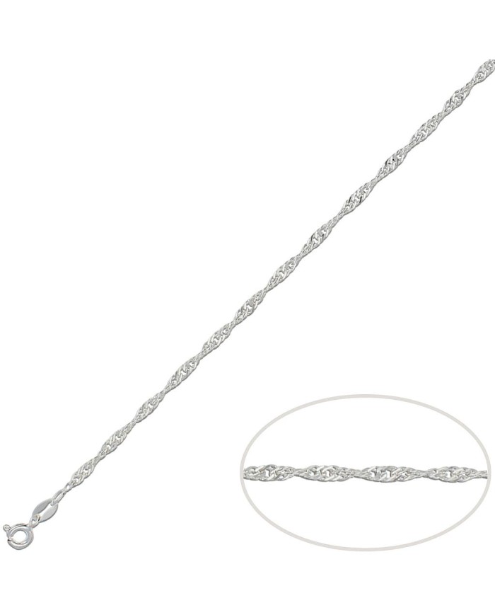 CADENA PLATA 925MM SINGAPUR - 2.50MM