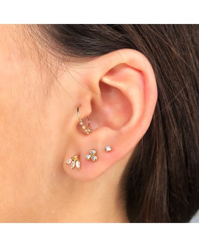 Piercing oro 18k rayo