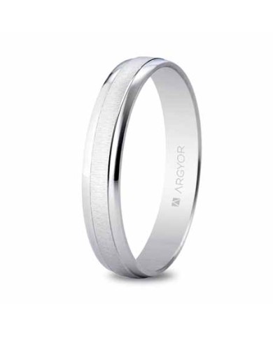 Alianza de Boda de Oro Blanco 3,5mm 9kl