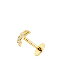 Piercing oro 18k  luna