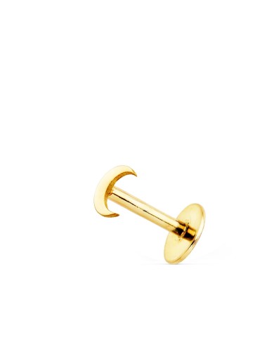 Piercing oro luna  18k sin circonitas