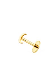 Piercing oro luna  18k sin circonitas